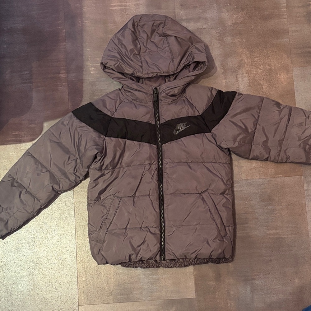 Nike Boy’s Charcoal and Black Puffer Jacket size 5
